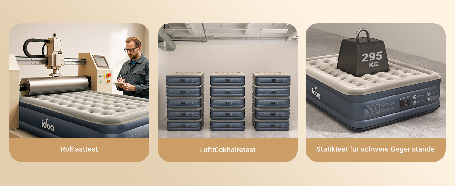 Надувний матрац iDOO самостійно надувний, 2 персони, з електричним насосом, для кемпінгу, 152x203x46 см, 295 кг, 152x203 см