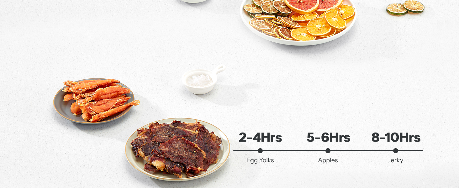 Професійний дегідратор для продуктів харчування з нержавіючої сталі, 1000W, 9 решіток, LCD-дисплей, 35-75°C, таймер 30 хв - 48 год