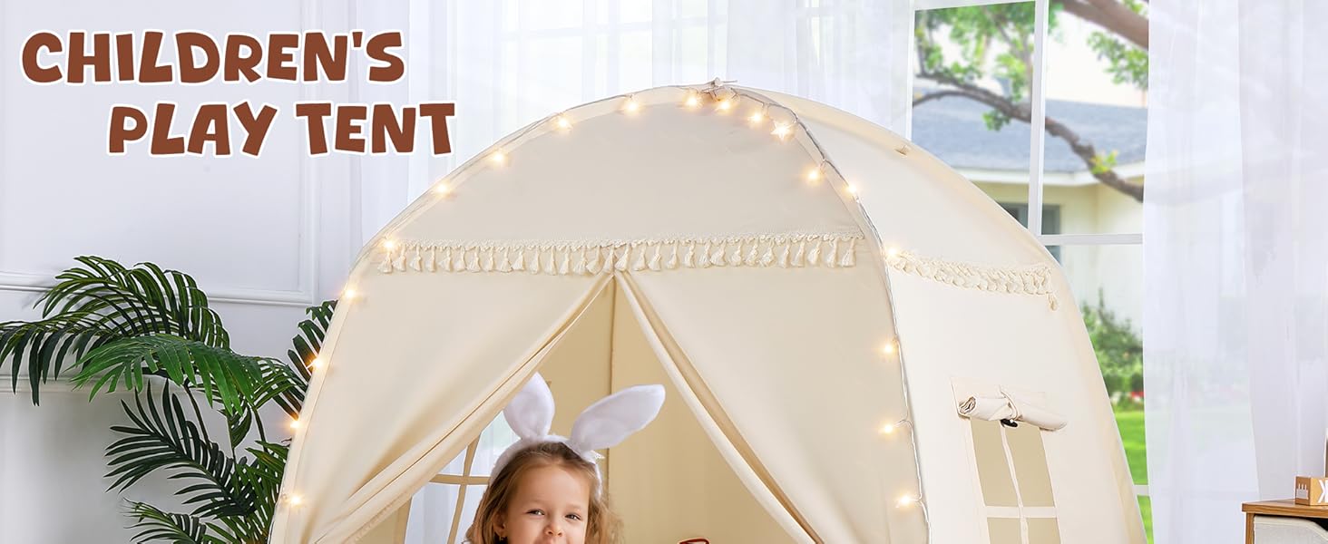 Дитячий намет-тіпі Сумбабебі: великий, з прапорами. Ідеально для гри в приміщенні. Підходить для хлопчиків та дівчаток. Дитячий ігровий будиночок, намет-тіпі для малюків, ігровий намет для дитячої кімнати. Чудовий подарунок!