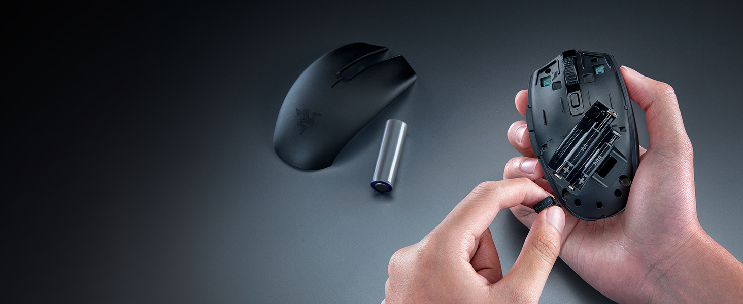 Бездротова ігрова миша Razer Orochi V2 HyperSpeed та Bluetooth, оптичний сенсор 18K DPI, вага 60 г, чорна