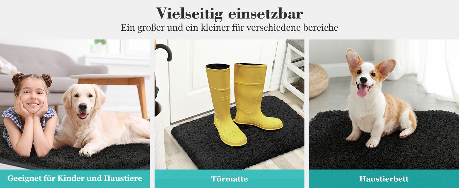 Набір килимків для ванної кімнати Digiroot (2 шт.) - неслизькі, швидковисихаючі, з м'якого ворсу, 40x60 см та 50x80 см, сірий