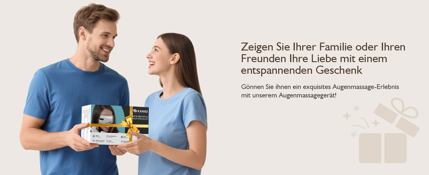 Масажер для очей XJUGEZ з підігрівом, вібрацією та Bluetooth, 4 режими, маска для очей, покращує сон, подарунок для жінок та чоловіків, чорний