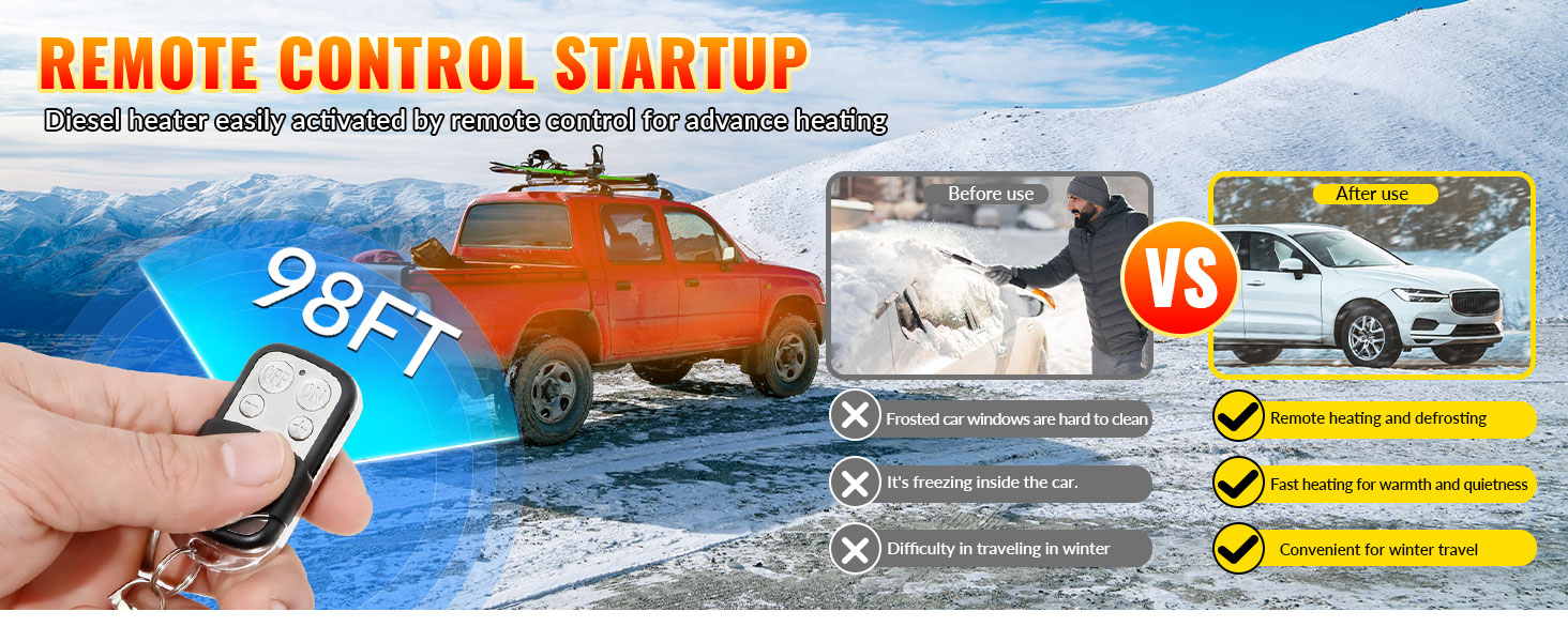 Дизельний обігрівач Diesel Air Heater 8 кВт з пультом керування та LCD-дисплеєм 12/24/110-240V, Bluetooth, швидкий нагрів для автодому, причепа, автомобіля