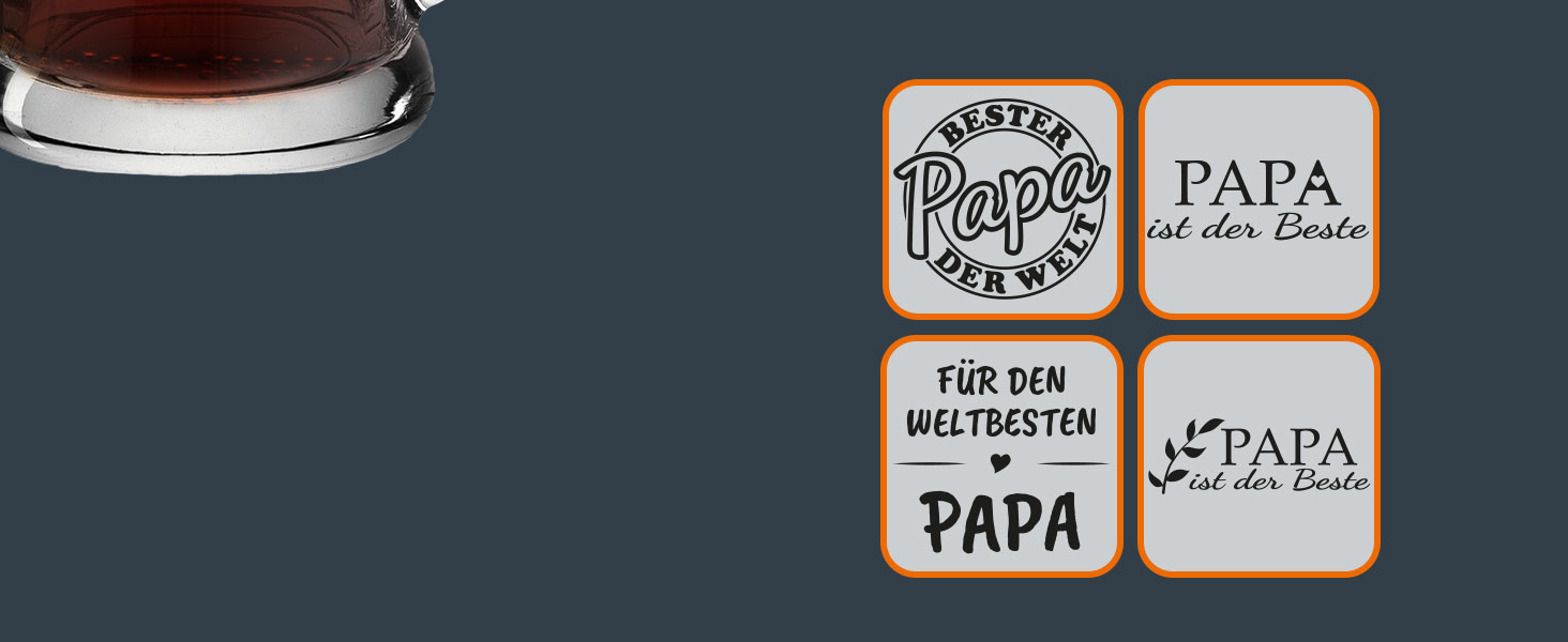 Пшеничний келих для найкращого тата - Пивний келих 0,5 л з лазерним гравіюванням - День батька, день народження, різдвяний подарунок, мотив найкращий у світі тато (макс. 50 символів)