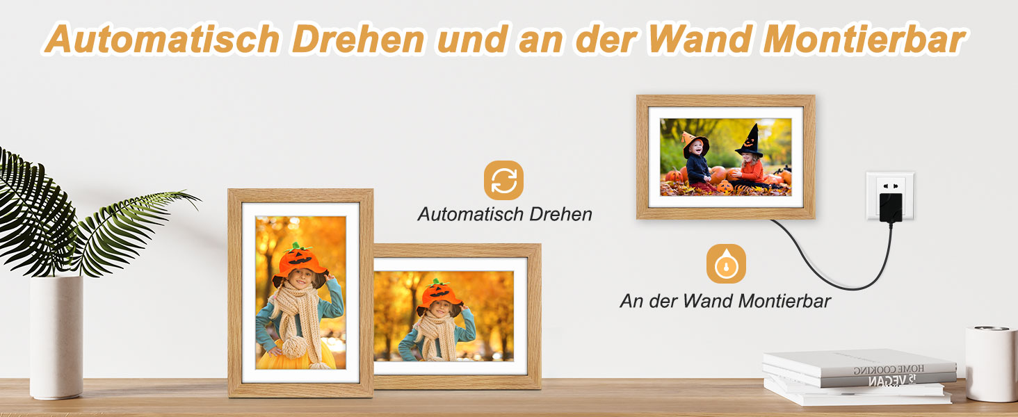 Цифровий фоторамка з дерева, Wi-Fi, 32GB, 10.1