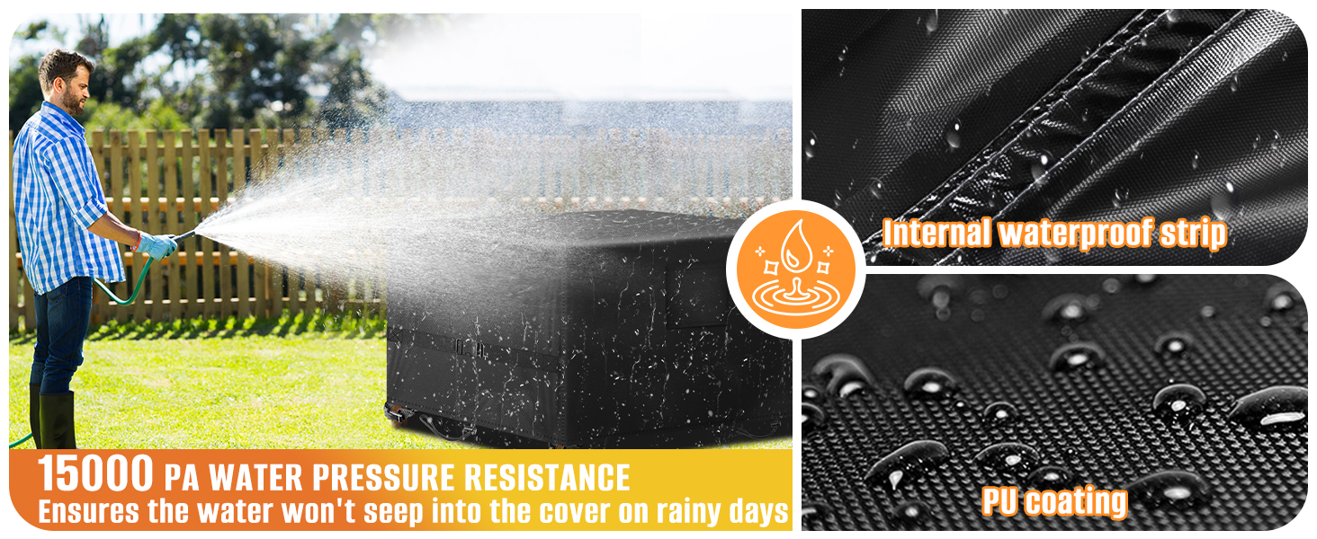 Захисний чохол для садово-патіо меблів, 250x250x90 см, водовідштовхуючий, стійкий до УФ-випромінювання, 420D, для вулиці