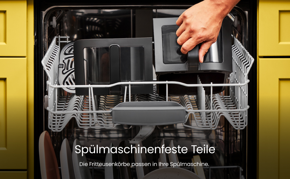 Фритюрниця повітряна CHEFMAN з подвійним кошиком 5.6L, цифрове управління, чорна