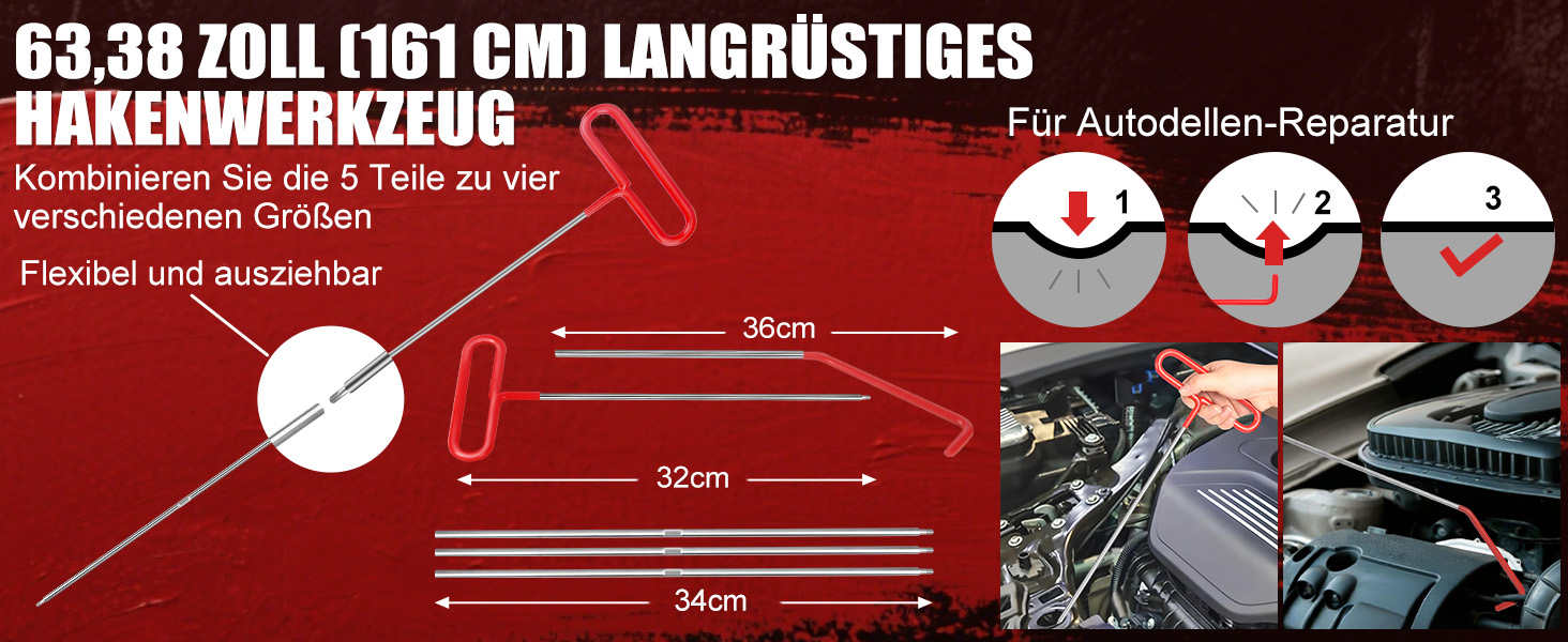 Набір інструментів Sundpey 379 предметів у кейсі з висувним ящиком, універсальний набір для дому та ремонту, червоний (132 предмети)