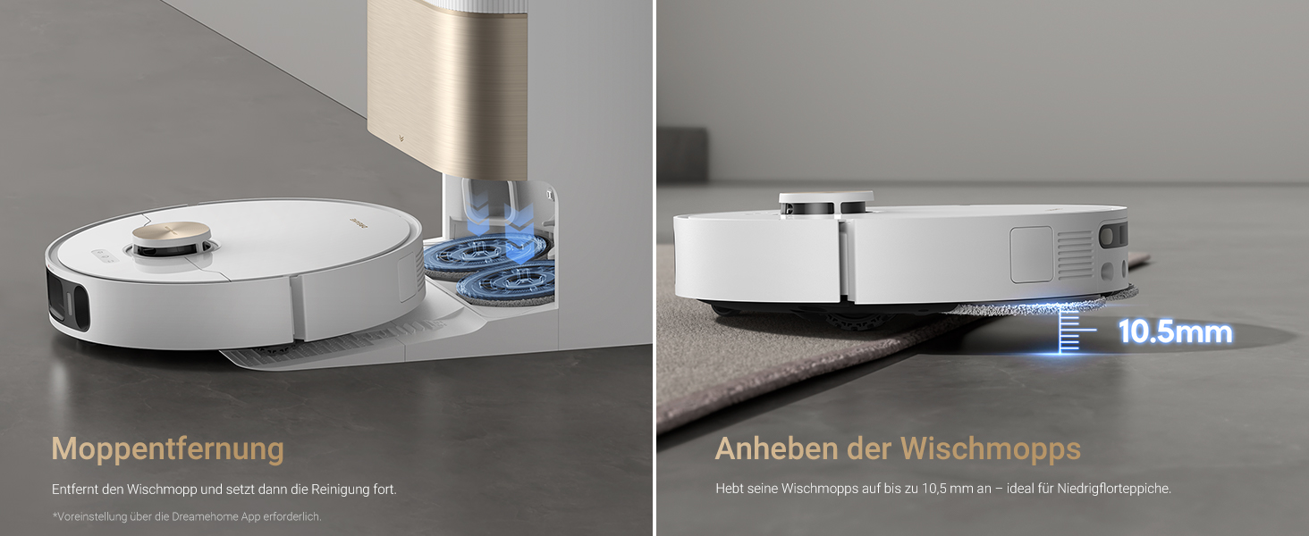 Dreame X30 Ultra: робот-пилосос та миючий робот з автоматичною очисткою, знімний миючий моп, інтелектуальна очистка килимів, потужність всмоктування 8300 Pa, білий