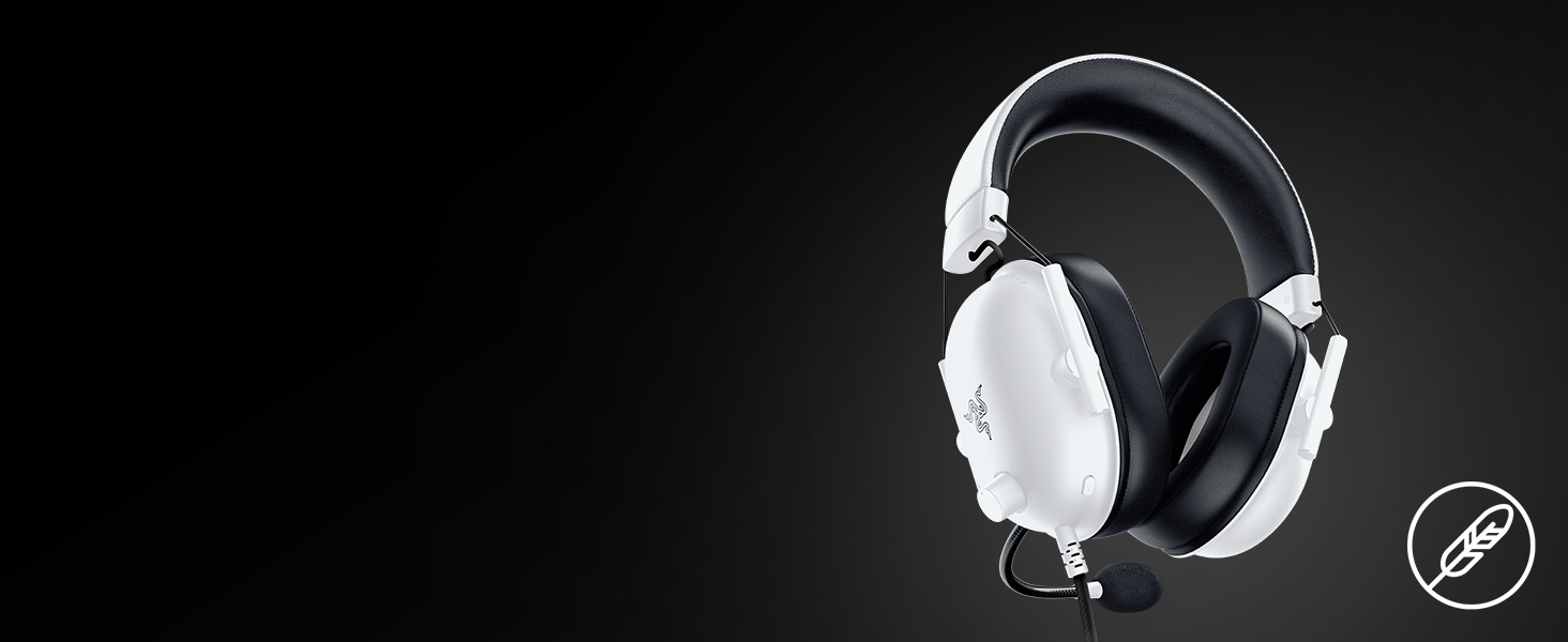 Ігрова гарнітура Razer BlackShark V2 X White — дротова навушники для кіберспорту, 7.1 Surround Sound, 50мм Triforce драйвери, мікрофон HyperClear Cardioid, білий колір