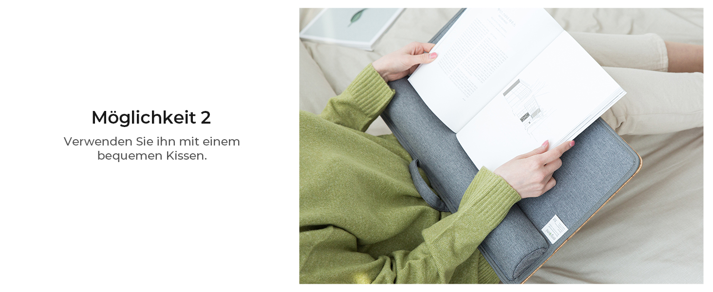 Підставка для ноутбука на колінах, L, з подушкою, для дому/офісу, 17 дюймів, 30.5 x 57 x 4.5 см, деревоподібний дизайн