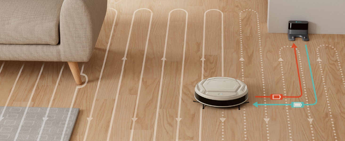 Робот-пилосос LEFANT M210P, супертонкий робот-пилосос, потужність всмоктування 2200 Па, час роботи 120 хв, Wi-Fi, оптимізований для килимів, шерсті домашніх тварин, твердої підлоги, робот-пилосос із зарядною станцією, сіре шампанське M210P Champagne Grey