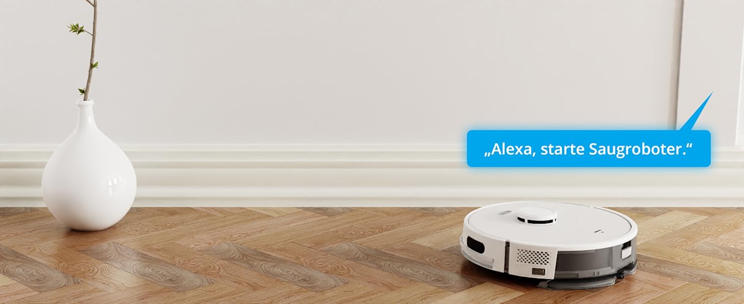 Робот-пилосос MEDION X10 SW з лазерною навігацією та функцією миття підлоги (2700Pa, 2-в-1, точна картографія, зони заборони, кілька поверхів)