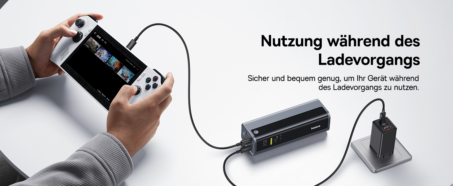 Powerbank Baseus EnerGeek 145W 20800mAh з 2x USB-C PD 3.0 (100W) для ноутбуків, MacBook, iPhone, Samsung, SteamDeck, Digital Display