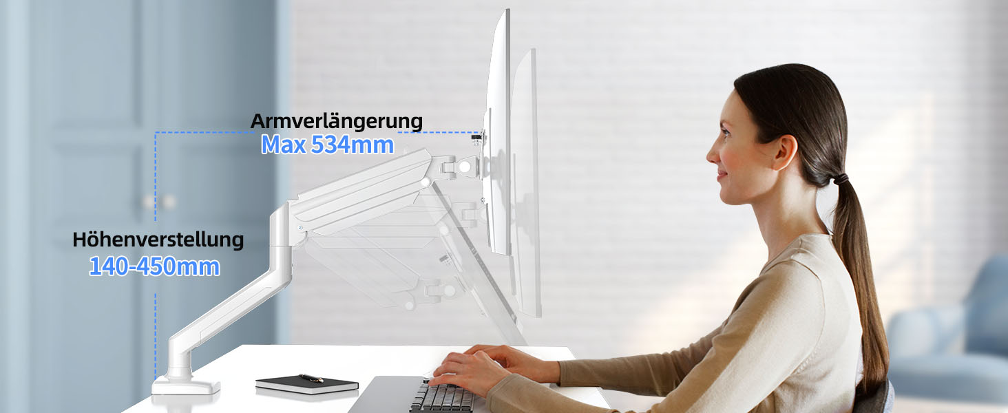 Кріплення для монітора Suptek MD01A: газ-амортизатор, 13-32