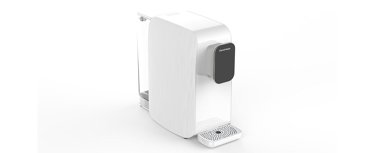 Система зворотного осмосу OsmoFresh Quella Life BLACK EDITION з 6 рівнями температури (15-100°C), мобільна, без підключення до водопроводу, 5-ступенева фільтрація, фільтр для питної води без солей