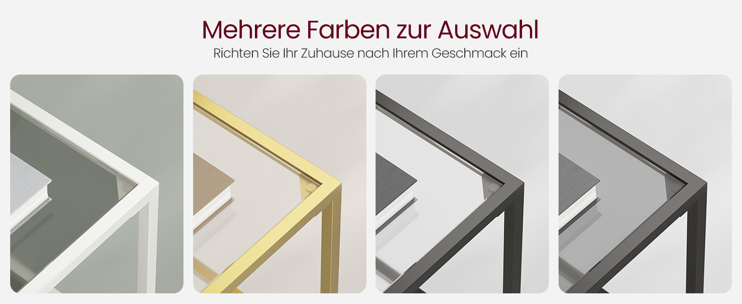 Регал VASAGLE з 5 полицями, для ванної кімнати, вітальні, кухні, офісу, скло, метал, LGT029A01