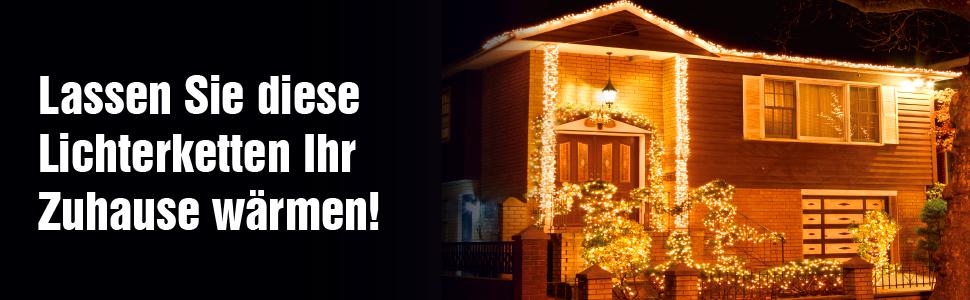 LED гірлянда для дому та саду 50м, 500 LED, мідний дріт, зірковий ефект, димування, пульт, вологостійка, для декору, на Новий Рік