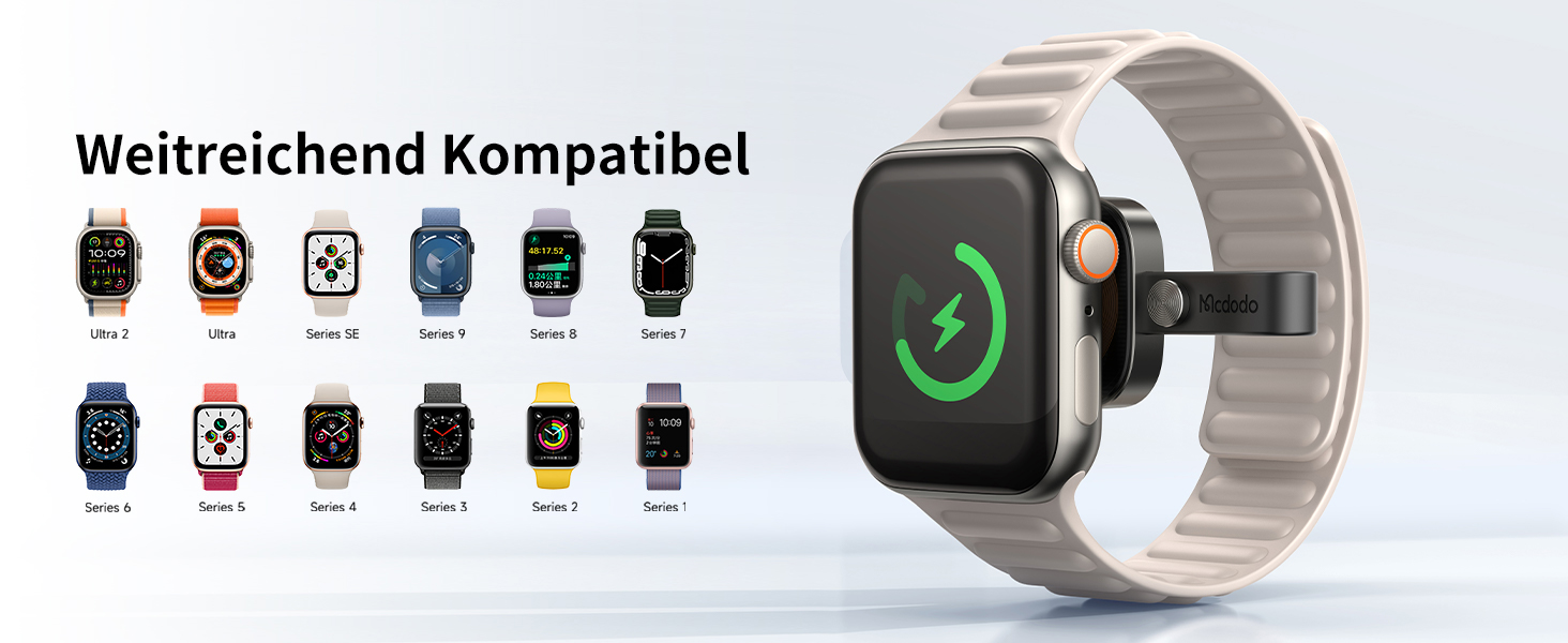 Портативний зарядний пристрій Mcdodo 1200mAh з брелоком для Apple Watch (чорний)