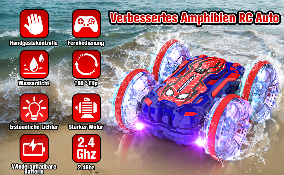 Позашляховик на радіокеруванні Monster Truck RC для хлопчика 6-12 років, блакитний - іграшковий автомобіль 2.4 GHz