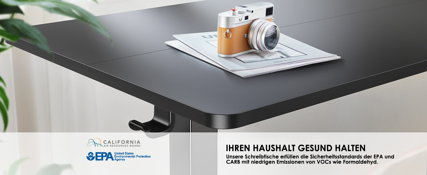 Електричний регульований стіл ErGear 140x70 см, чорний, з пам'яттю, для дому та офісу