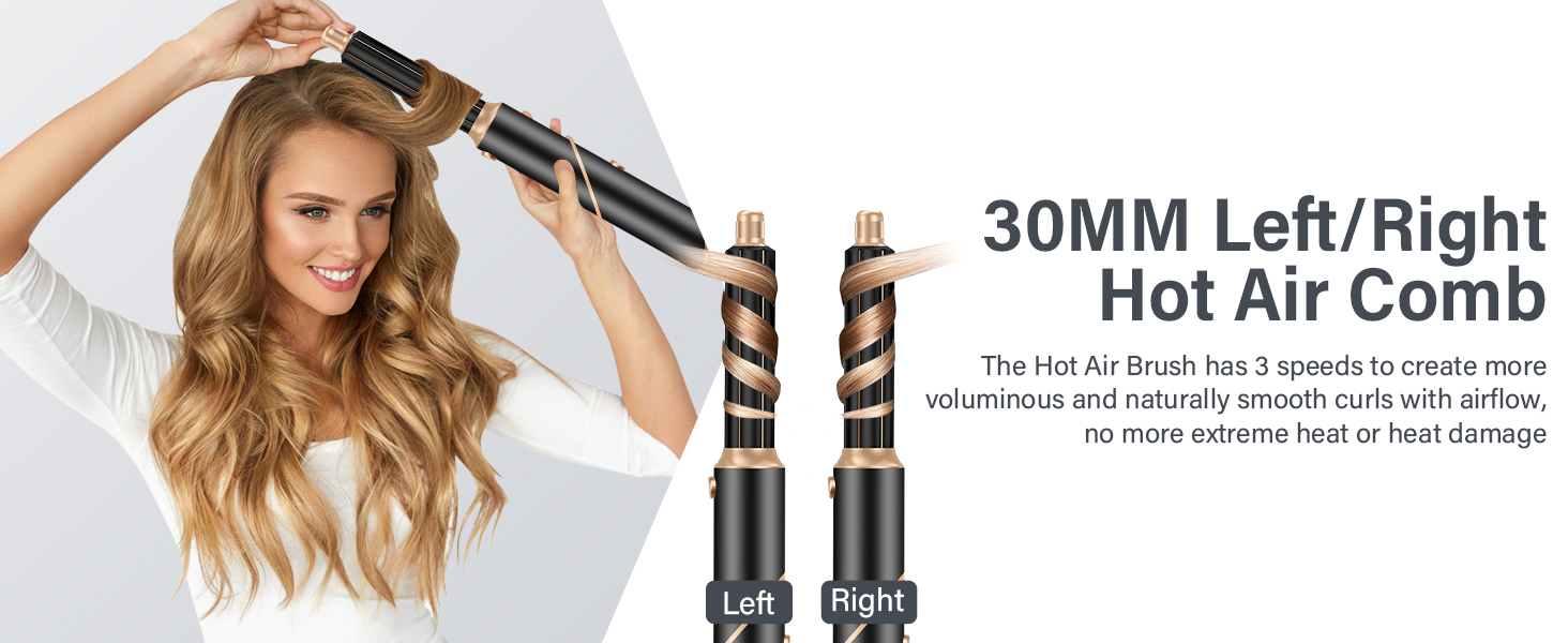 Фен GAOEEIN Air Styler 6 в 1 Magic Twist, 110 000 об/хв, швидке сушіння, для всіх типів волосся