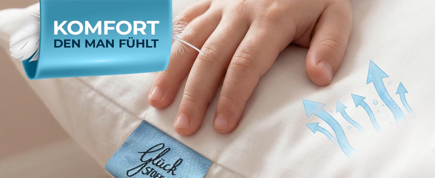 Ергономічна дитяча подушка Glückstoff® для дітей від 2 до 12 років, м'яка (Soft Touch)