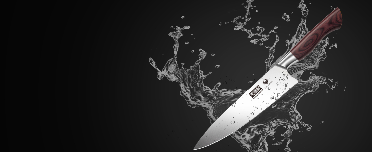 Набір ножів HOSHANHO 18 предметів з дерев'яним блоком, кухонний набір ножів з професійними лезами з високоякісної нержавіючої сталі