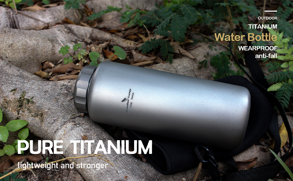 Фляга для води iBasingo 1050 мл з широким горлом, не протікає, для спорту, кемпінгу, туризму та подорожей (Ti3005D, Ti3005d-1050ml)