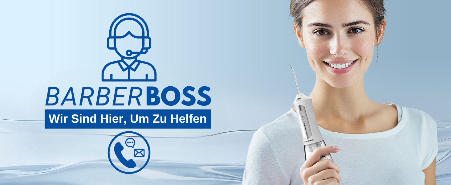 Електрична ірigator для порожнини рота BarberBoss QR-7024 (білий) - 5 насадок, різні режими очищення