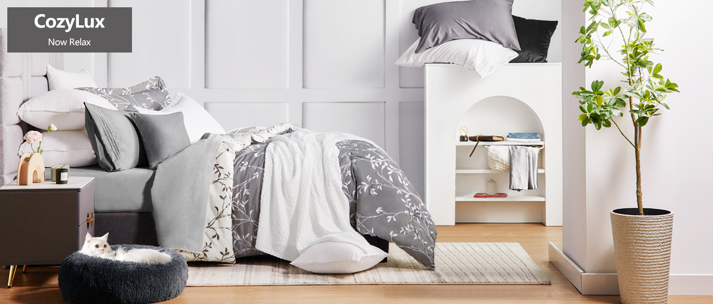 Ковдра CozyLux 200x200 см для всіх сезонів, ковдра з мікрофібри 300gsm, біла, дихаюча, 200x200 см