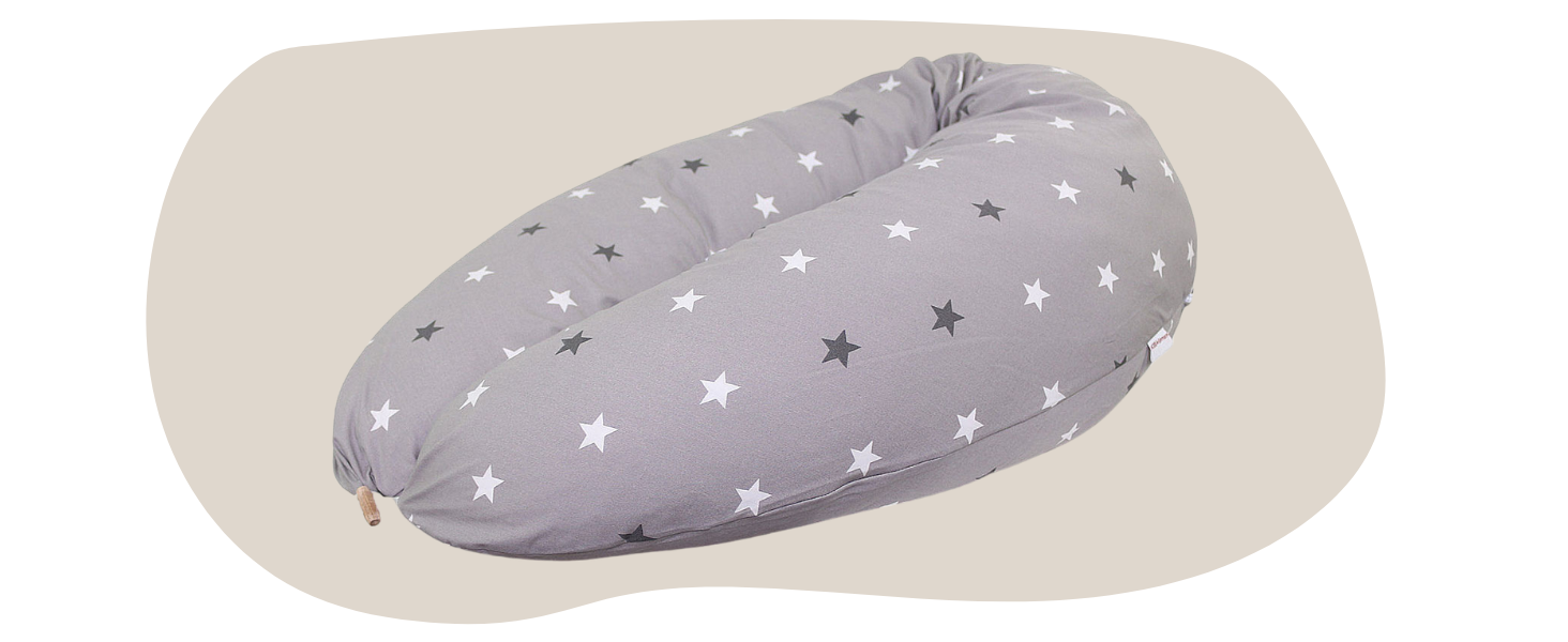 Подушка для годування HOBEA-Germany 190x76 см XXL, подушка для вагітних та сну на боці, з органічної бавовни (Колір: Ліс)