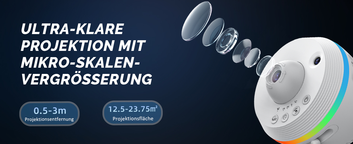 Проєктор зоряного неба Sternenhimmel: Галактика, планетарій, нічник для дітей та дорослих. Святковий подарунок для спальні