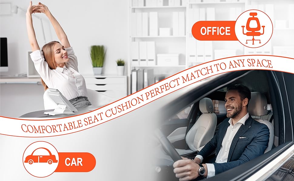 Автомобільна подушка Lofty Aim з Memory Foam для водія: підтримка спини, зняття болю при ішіасі, чорний 4D Mesh. Для автокрісла, офісного крісла, візка.