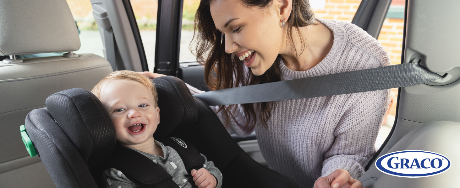 Автокрісло Graco Extend™ LX R129 Reboarder: від народження до 4 років (40-105 см), поворотне, збоку захист, чорний, Midnight Extend i-Size Single