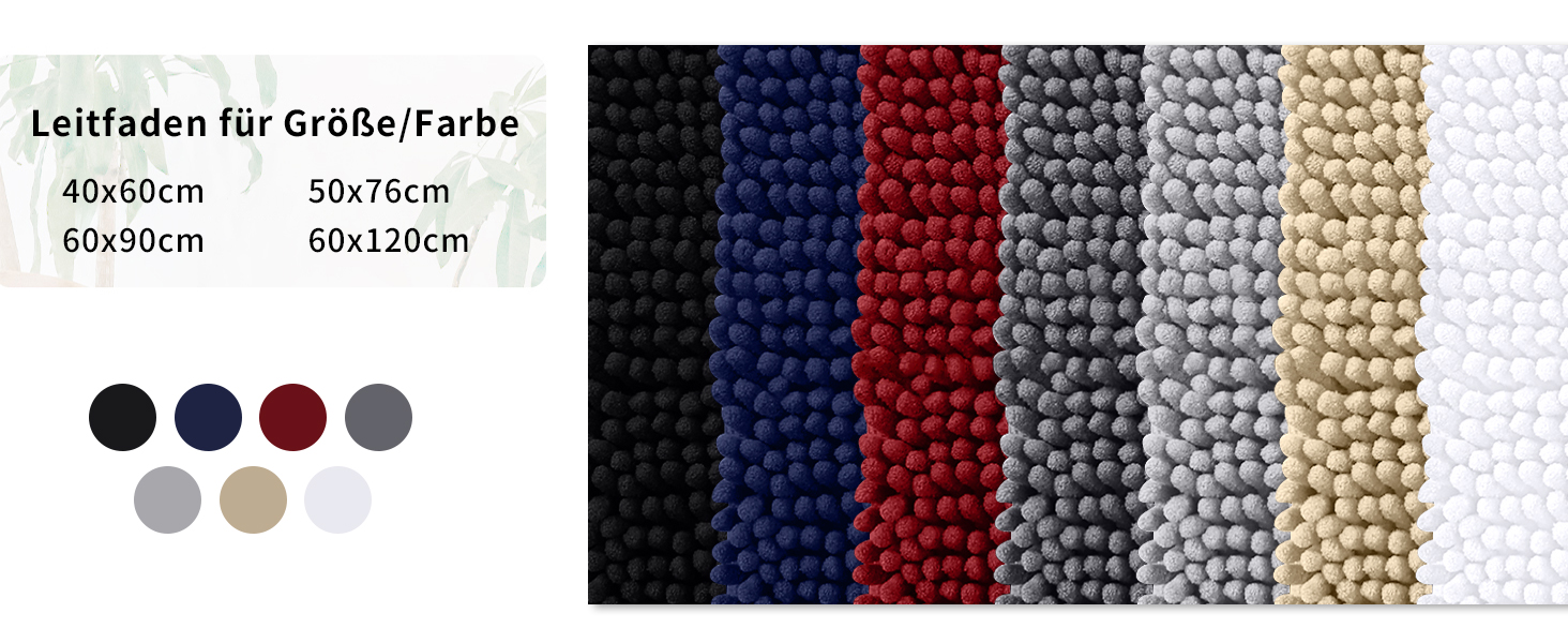 Килимок для ванної кімнати Homaxy з антиковзким покриттям, мікрофібра, 60 x 120 см, світло-сірий