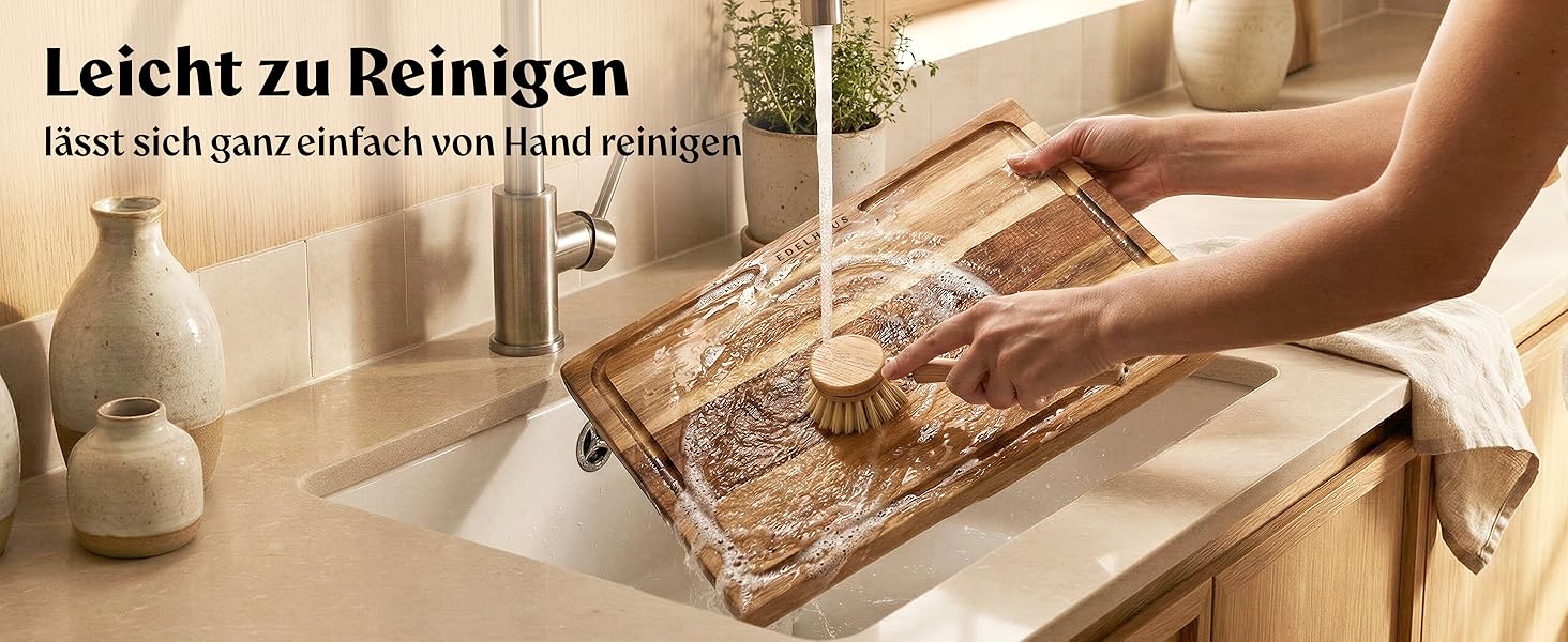 Набір дерев'яних обробних дощок з акціїї, 3 шт. (40x30см, 33x24см, 26x18см) - дерев'яні дошки для кухні з канавкою для соку, дизайн