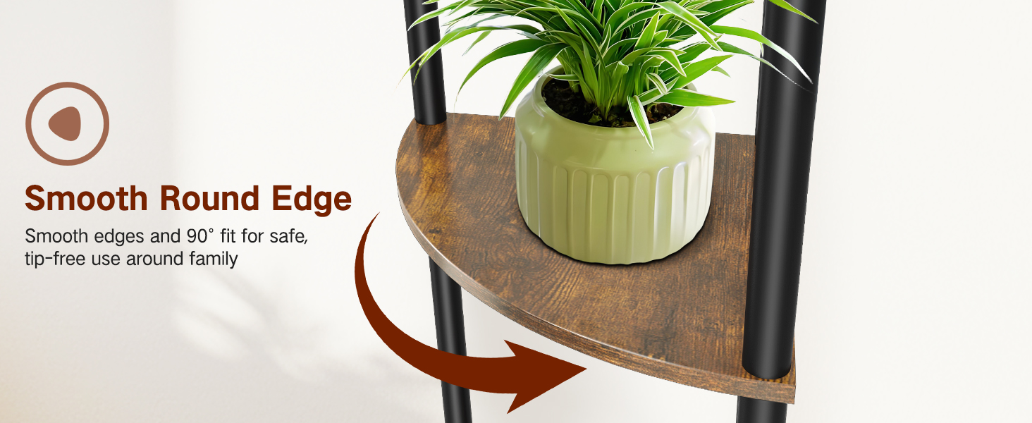 LED торшер з полицею, 3 режими світла, димування (сенсор/пульт), кутова полиця 5 рівнів, вузька книжкова шафа для вітальні, спальні, офісу, чорний