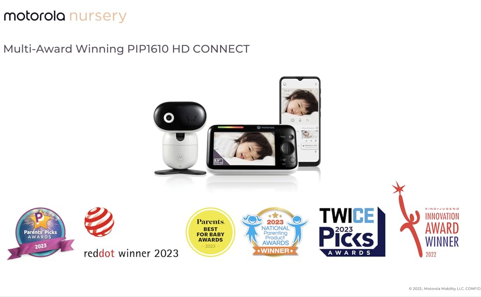 Відеоняня Motorola Nursery PIP1610 HD WiFi з монітором 5