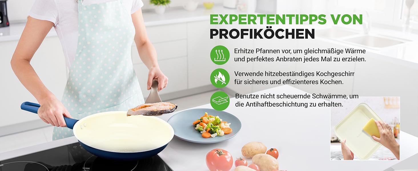 Набір посуду NutriChef 54 елементи: сковороди, каструлі, кухонні аксесуари, ножі, форми для випічки, для приготування здорової їжі (синій)