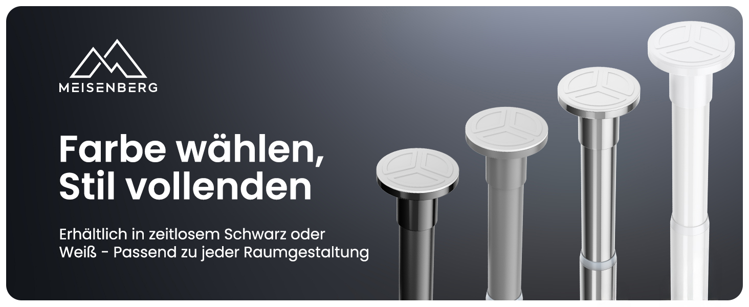 Телескопічна штанга для кріплення 260-310 см, матовий чорний, Ø 25 мм, багатофункціональна штанга без свердління. Підходить для штор, душових штор, ванних кімнат та балконів.