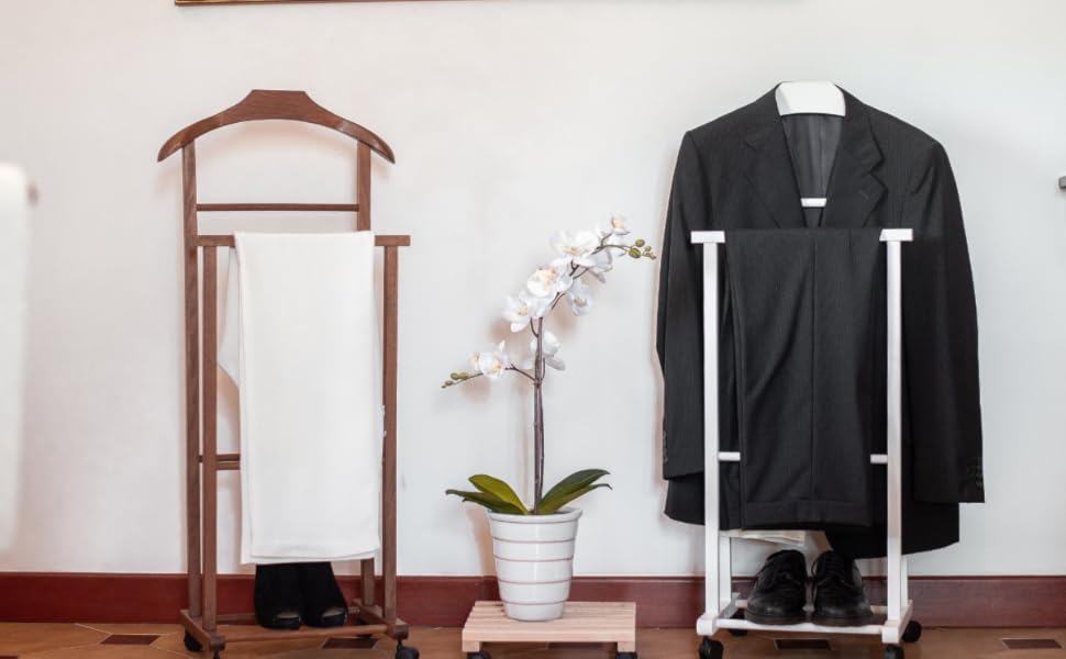 Дзеркало-вішалка для одягу Mottiwood, бук, горіх, подвійний стійкий дзеркало-вішалка з 4 колесами