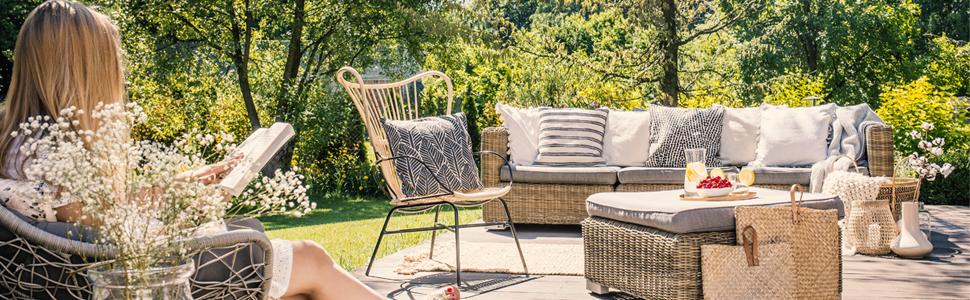 Журнальний столик Casaria Poly Rattan зі стільницею з ДПК, 45x45x40 см, 80 кг, стійкий до погодних умов, коричневий