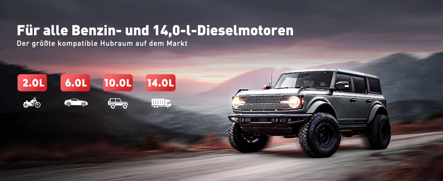 Powerbank для автомобіля ANFLAG 7000A з компресором 160PSI, 26800mAh, підтримка бензинових та дизельних двигунів (до 14.0L), PD65W, LED-ліхтар