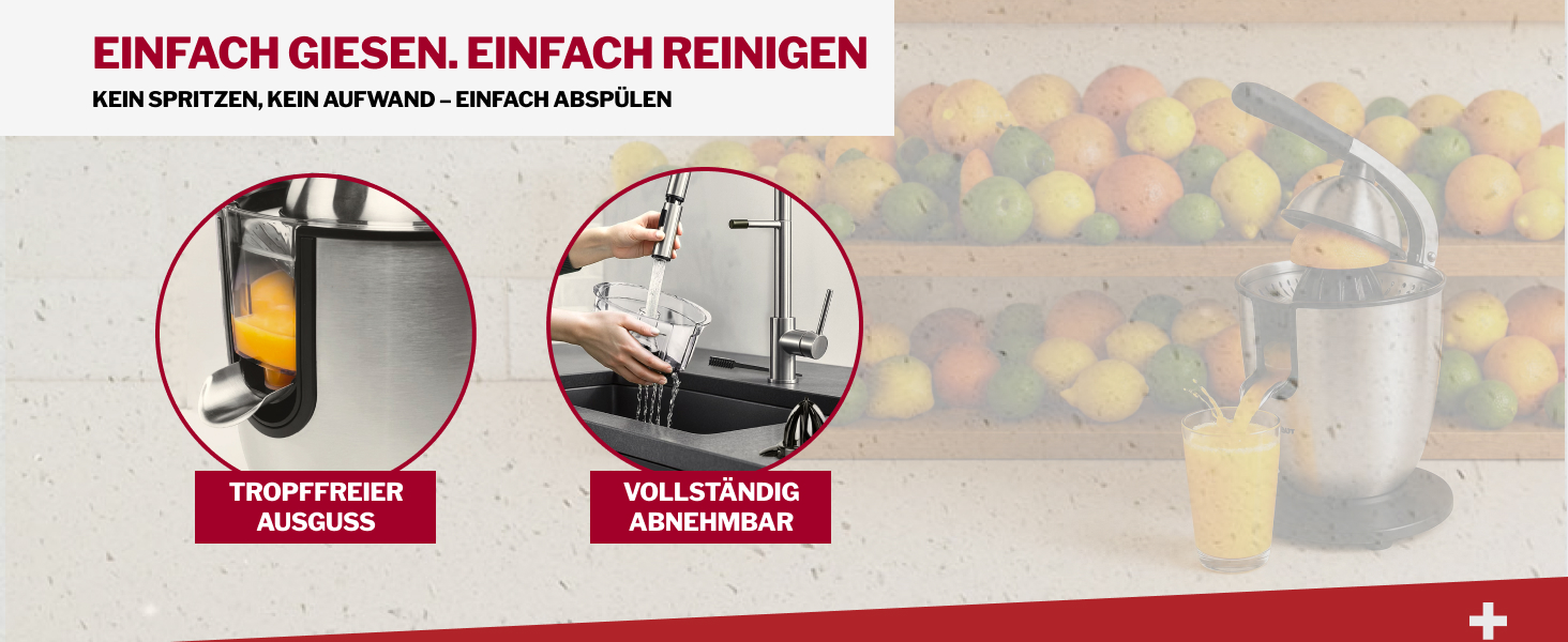 Електрична соковижималка Turmix Multi-Juicer CX 650 для цитрусових з нержавіючої сталі, 2 конуси для апельсинів та лимонів, тиха, посудомийна