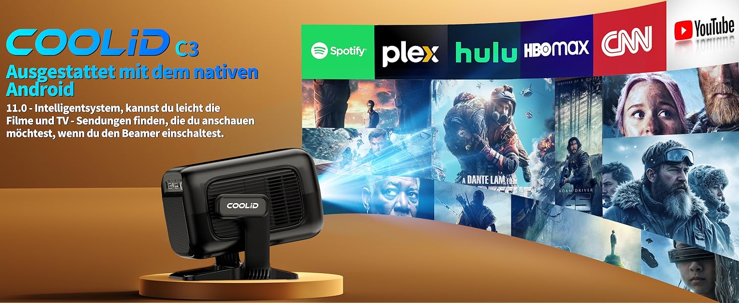 Портативний проєктор Mini Beamer 4K Full HD з 5G WiFi 6, Bluetooth 5.4 та автоматичною корекцією трапецеїдальних спотворень. Підтримка USB/Laptop/PC, з мишкою та пультом дистанційного керування. Чорний (Black-1)