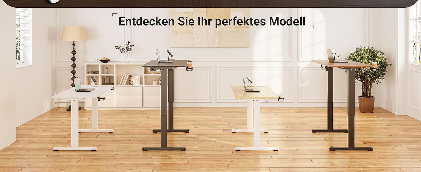 Регульований стіл 120x60 см з USB-C, електричний з пам'яттю, для офісу, стоячий, комп'ютерний, білий Pro