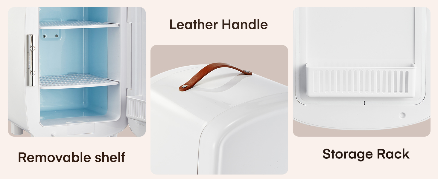 Міні холодильник FOHERE 10 л (12 банок), білий: для косметики, напоїв, авто, офісу