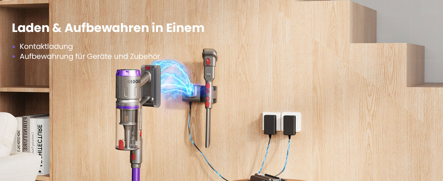 Бездротовий пилосос Circlio Akku 600W з акумулятором, 58000Pa, 75 хв, з насадкою FurTornado™ Mini та станцією для зарядки, гнучкий згин, самостійна підставка, для килима, твердої підлоги, шерсті тварин, щітка NOVAX T80 Flex для видалення кліщів