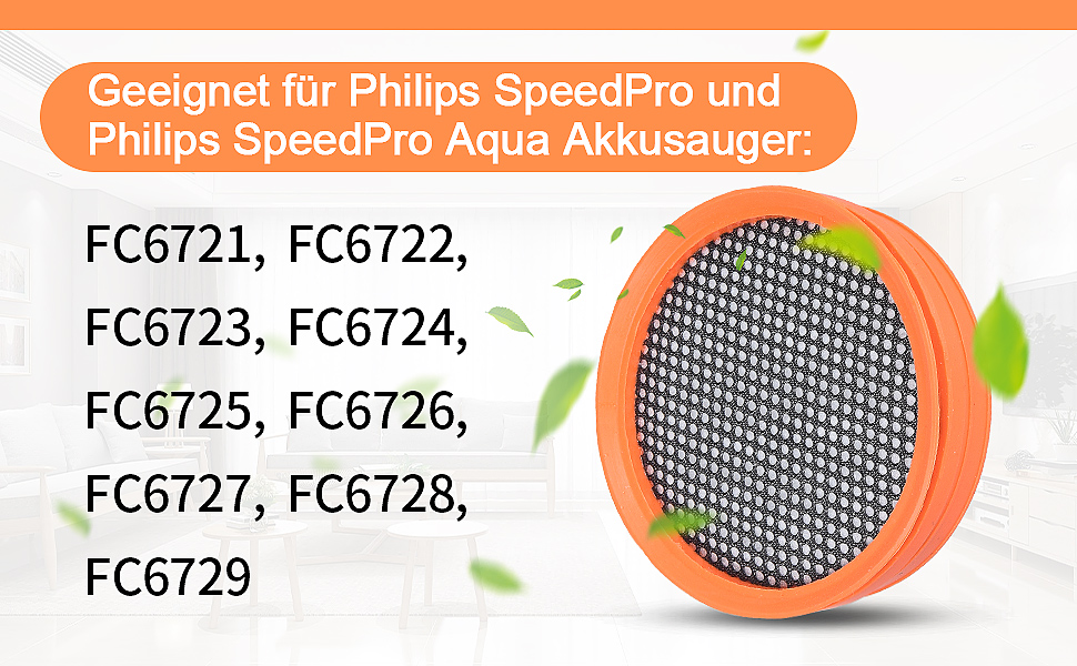 Підходить для акумуляторних пилососів Philips SpeedPro та Philips SpeedPro Aqua: FC6721, FC6722, FC6723, FC6724, FC6725, FC6726, FC6727, FC6728, FC6729